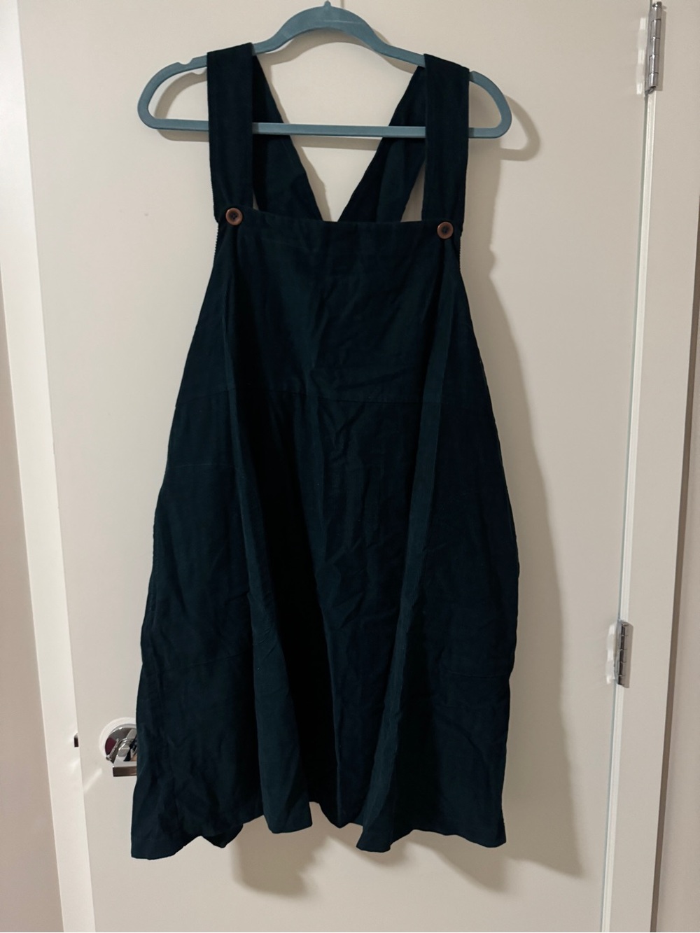 Nomads Women’s Deep Teal Corduroy Cross-Back Pinafore Dress